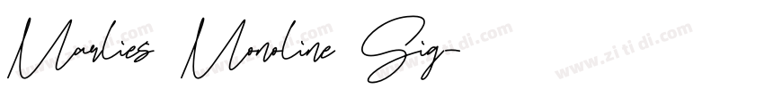 Marlies Monoline Sig字体转换